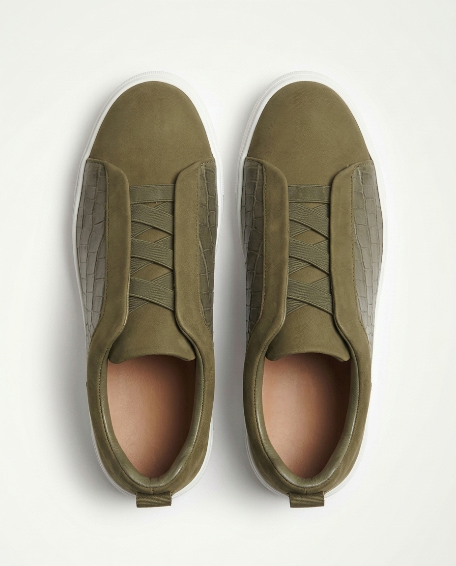 Croco St. Moritz Trainer 2.0 - Olive