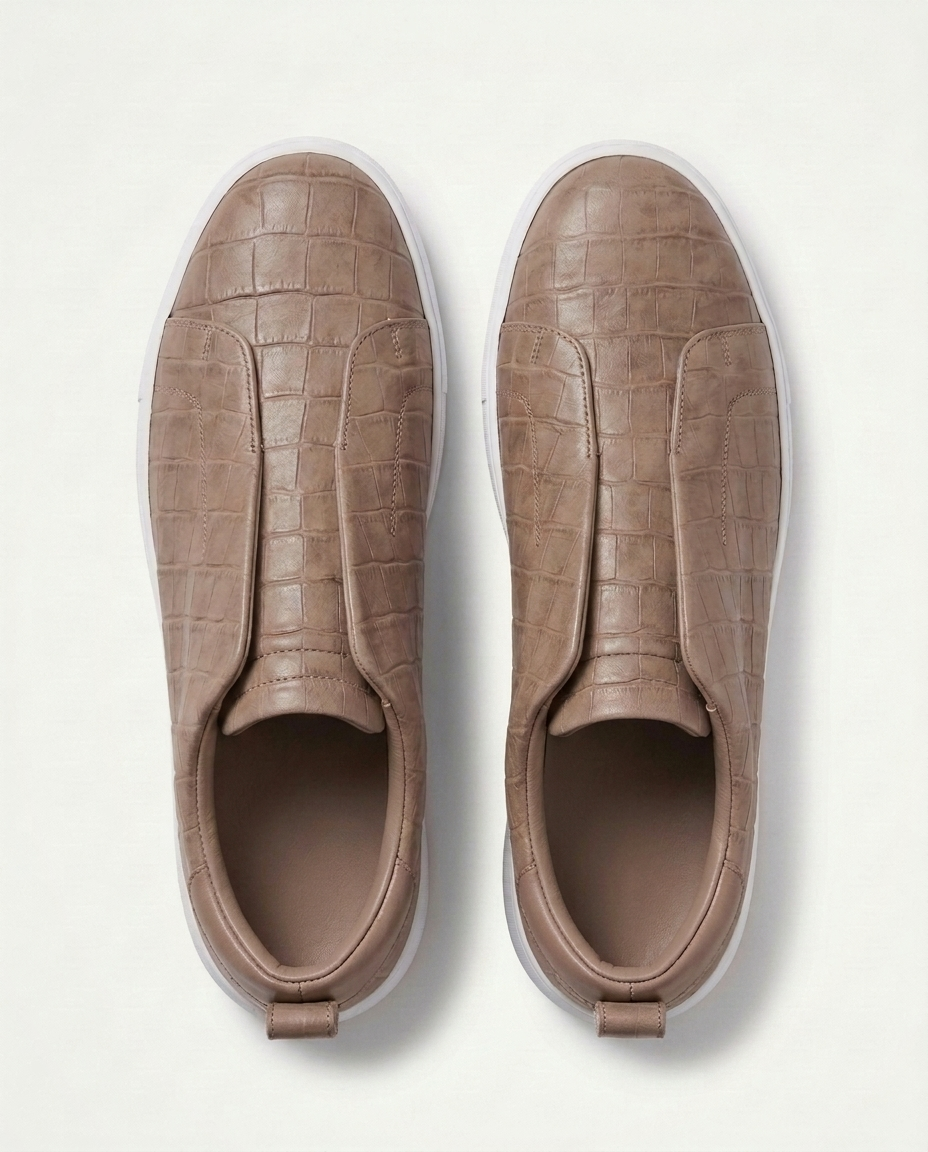 Croco St. Moritz Trainer - Taupe