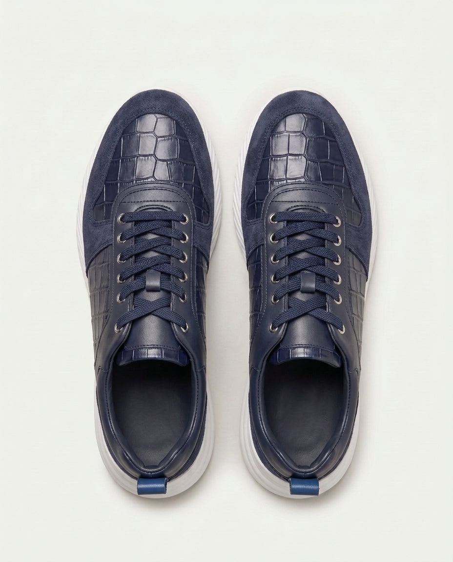 Croco Milano Sneaker - Navy