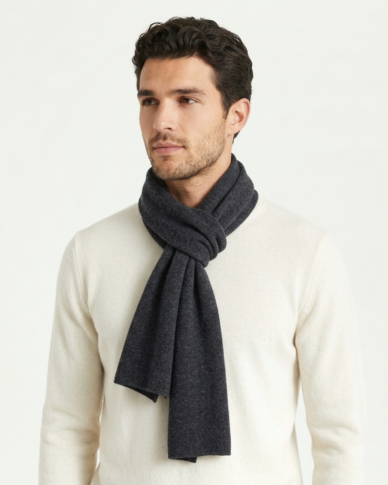 Lugano Cashmere Scarf - Charcoal
