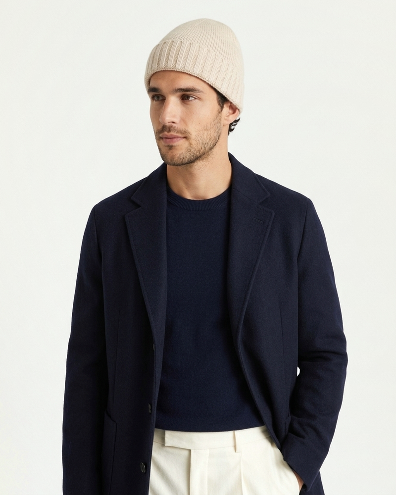 Paris Cashmere Beanie - Sand