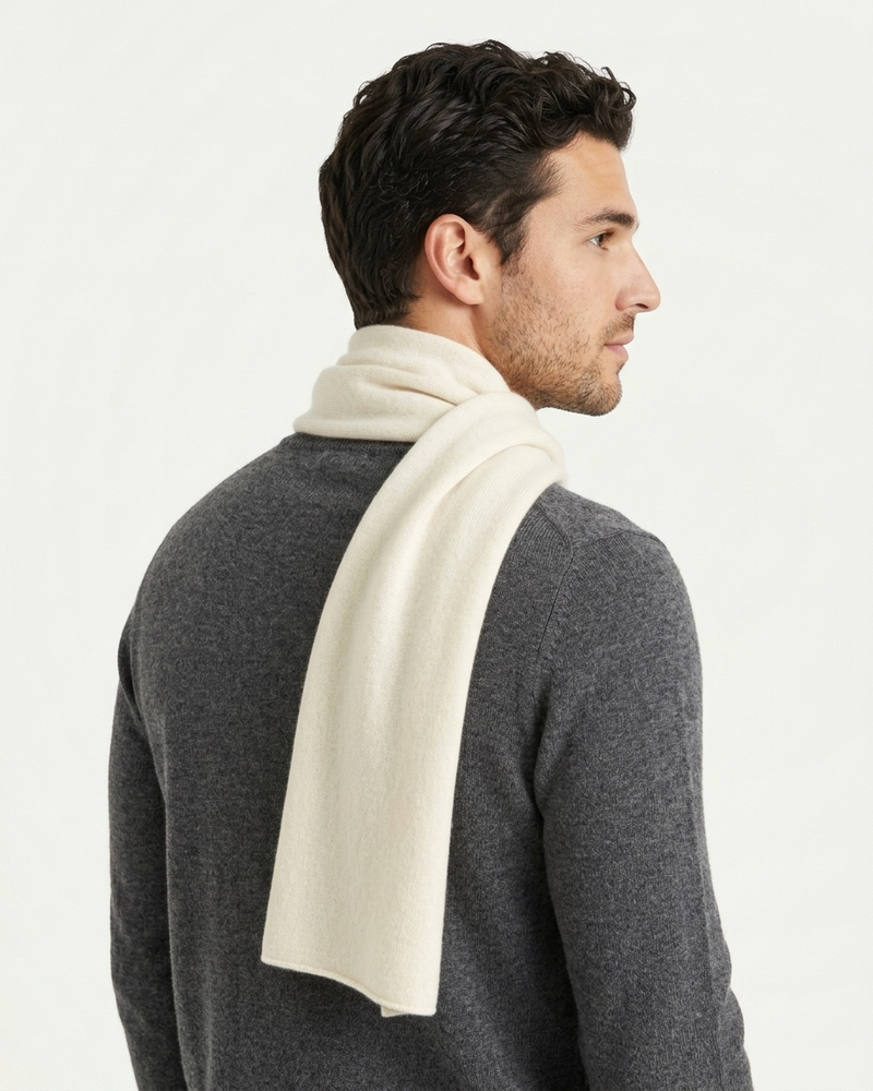 Lugano Cashmere Scarf - Ivory