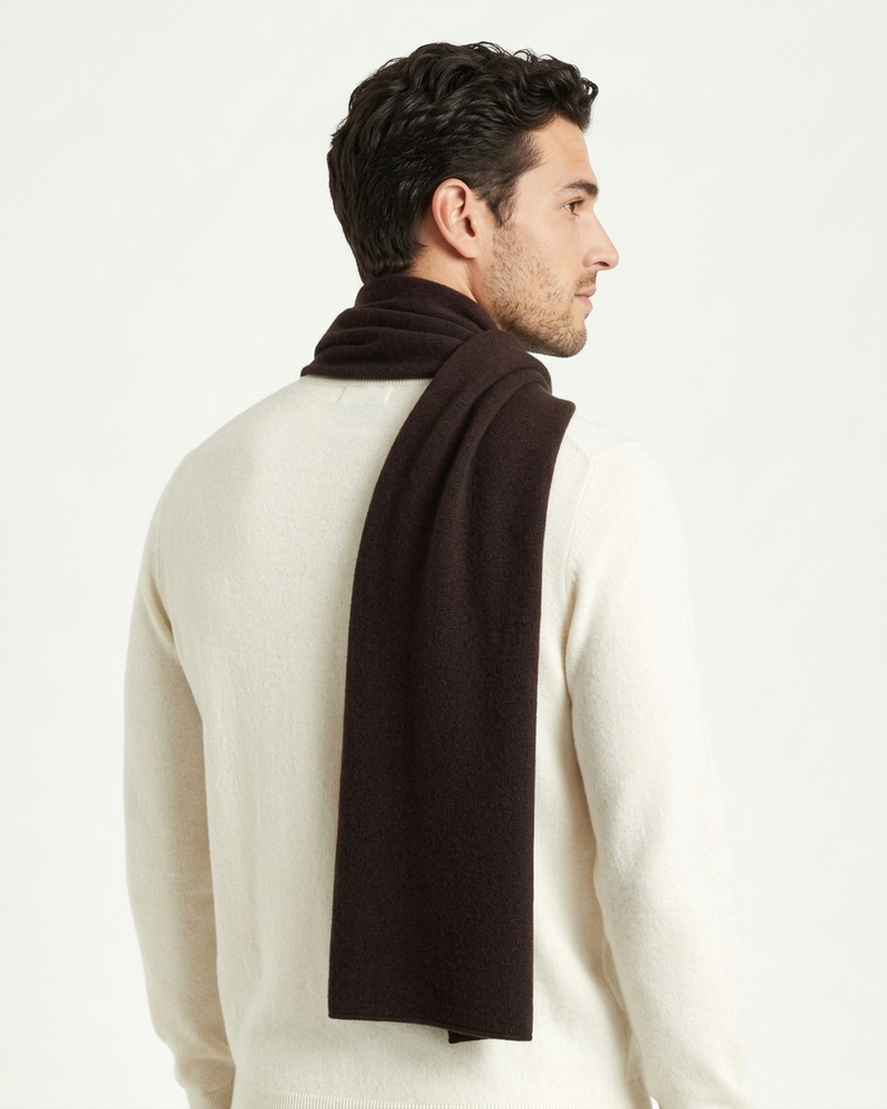 Lugano Cashmere Scarf - Dark Brown