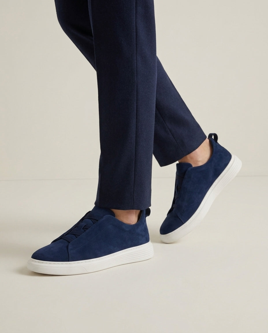 St. Moritz Slip-On Trainer – Navy Blue