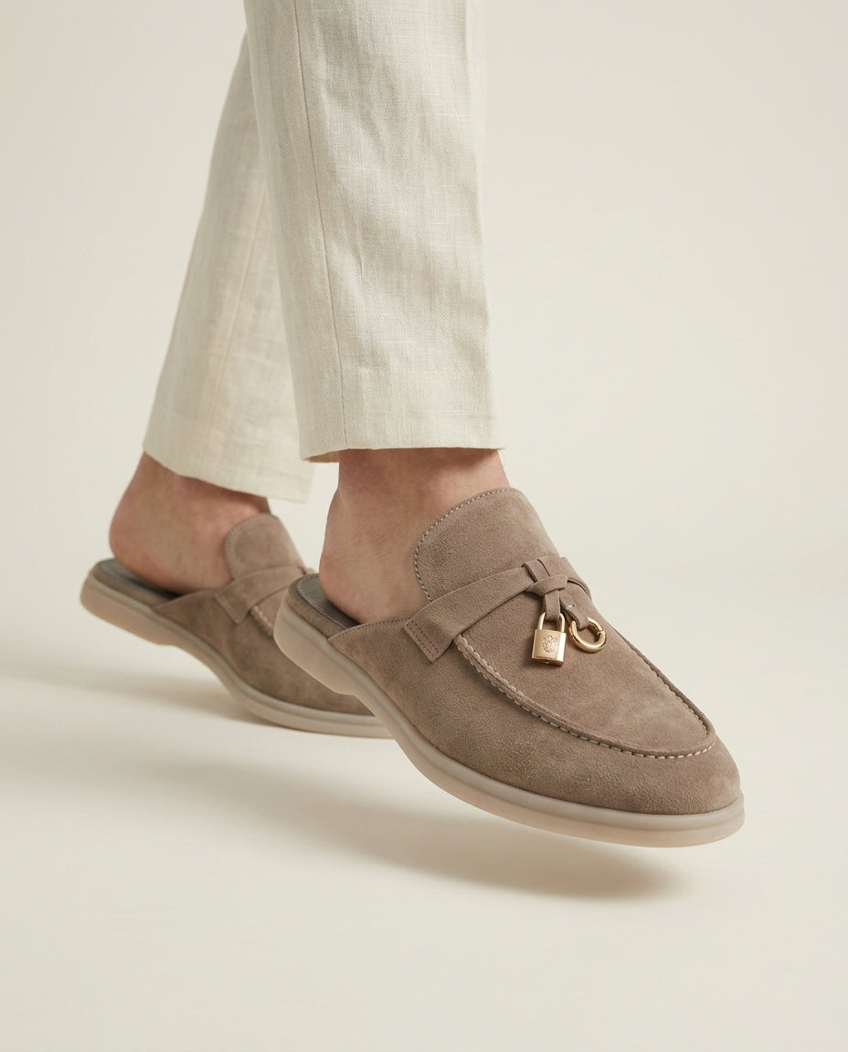 Beige Suède Mediterranean Mule
