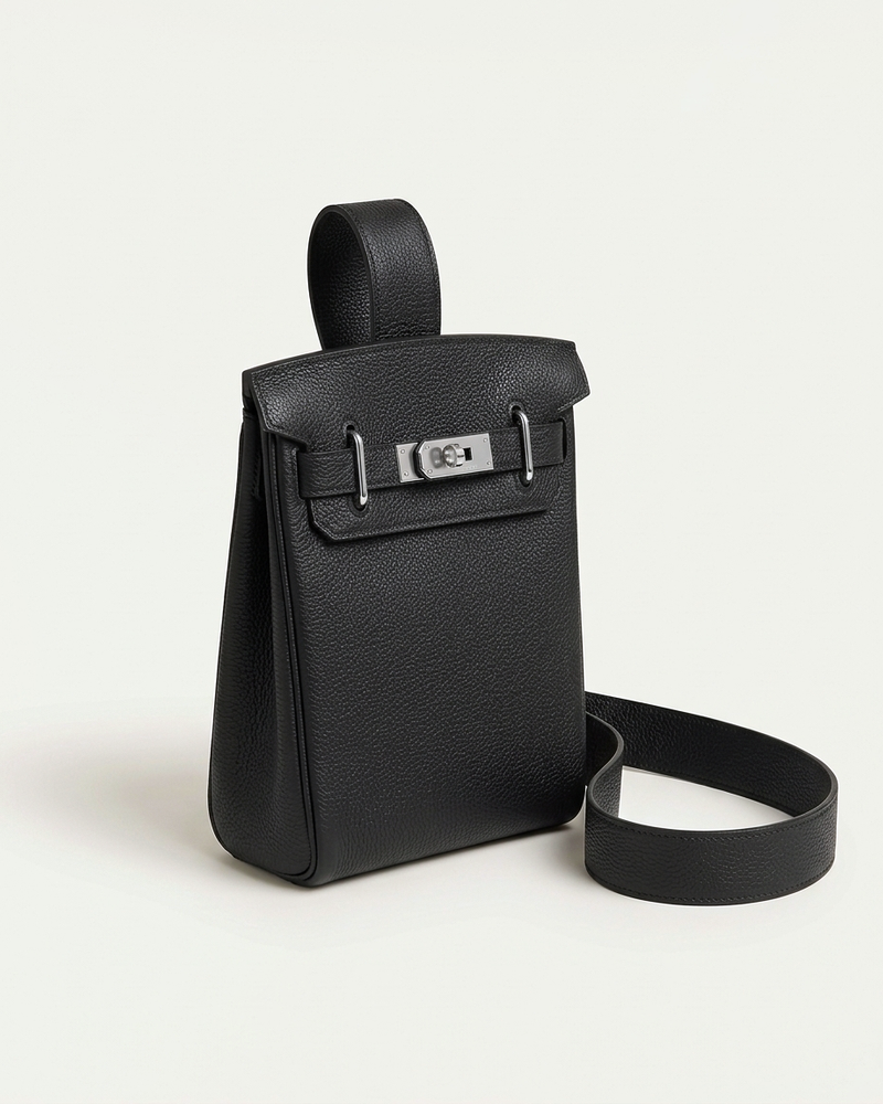 Madrid Leather Crossbody - Black