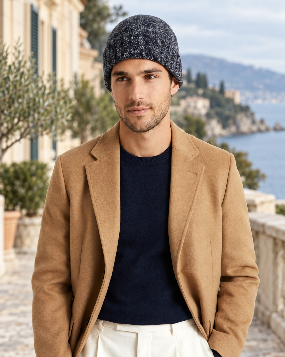 Paris Cashmere Beanie - Charcoal Heater