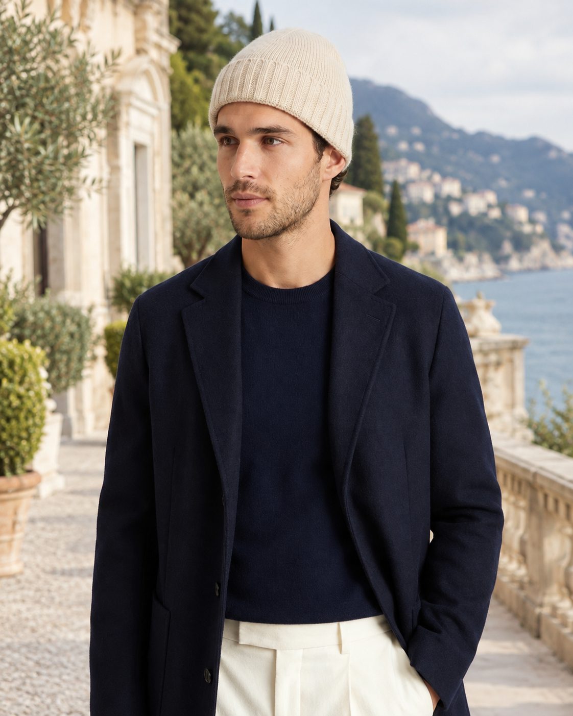Paris Cashmere Beanie - Sand
