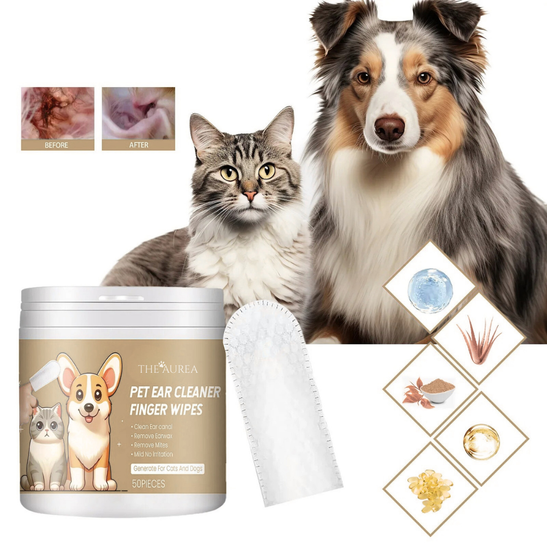 Pet Ear Cleaning Wipes for Dogs & Cats
