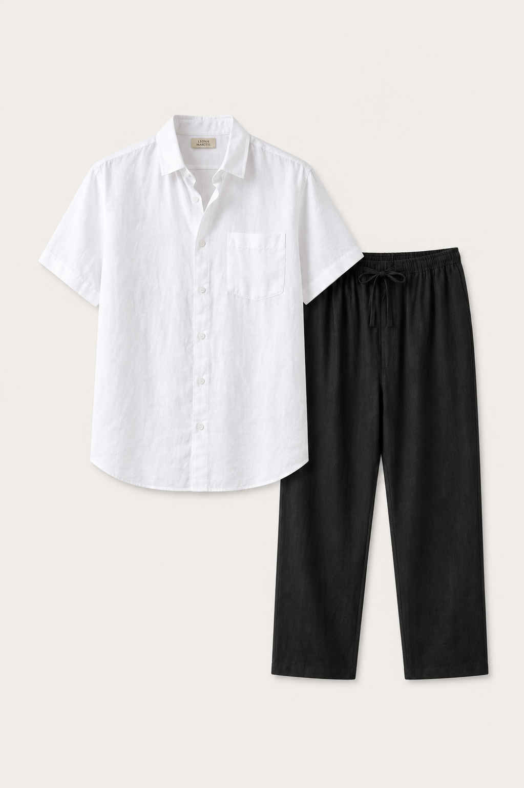 Trento Linen Set White/Black