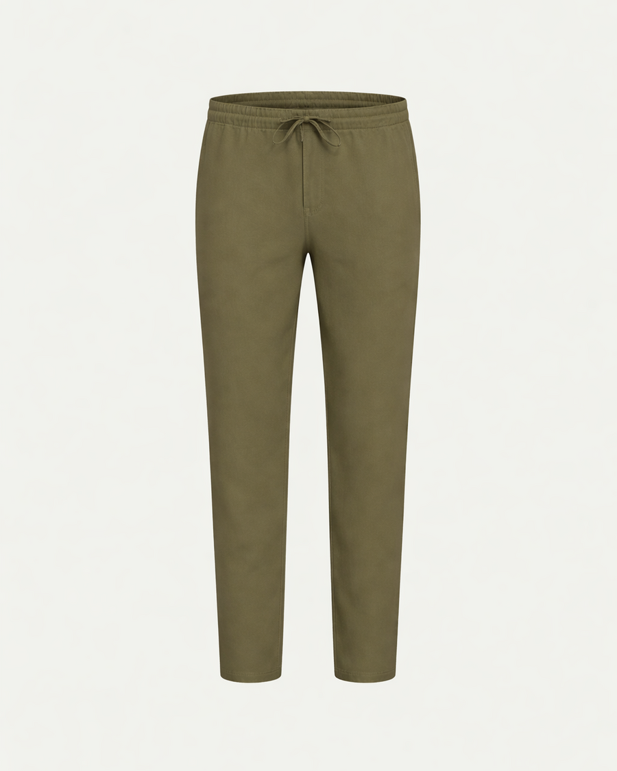 Linen Trousers - Olive