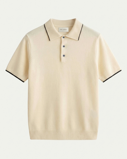 Florence Wool Knit Polo - Beige