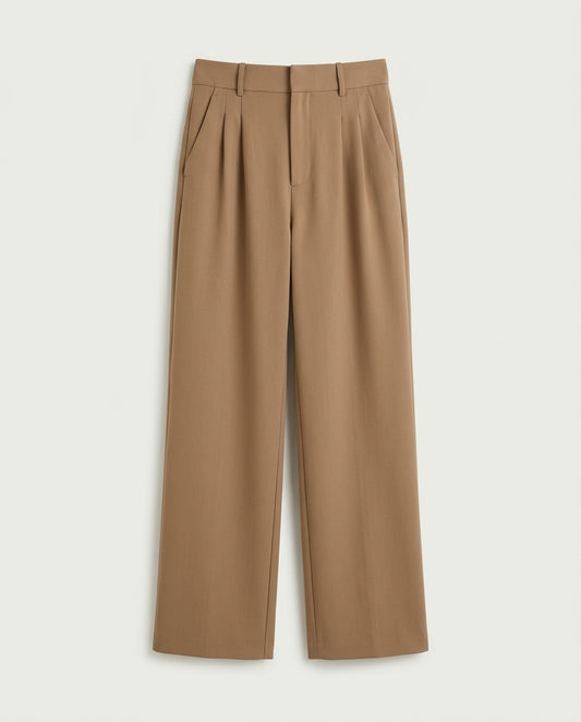 Vienna Wide-Leg Trousers - Brown