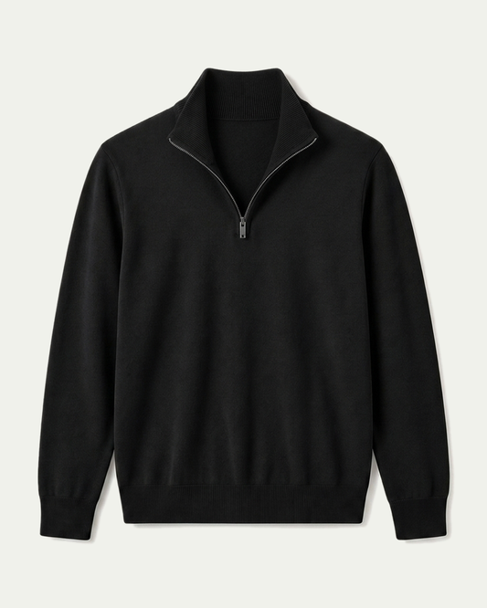 London Quarter Zip - Black