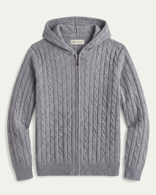 Madrid Cashmere Hoodie - Grey