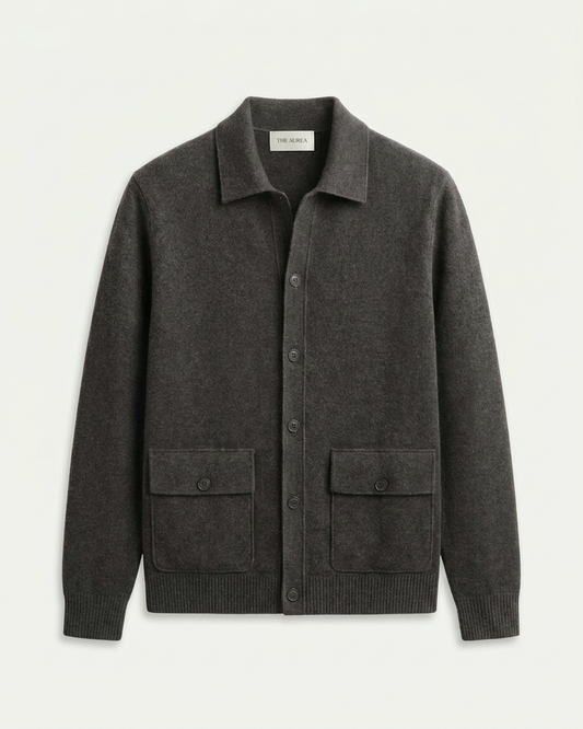 Lisbon Wool Cardigan - Dark Grey
