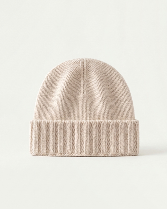 Paris Cashmere Beanie - Sand