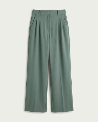 Vienna Wide-Leg Trousers - Green