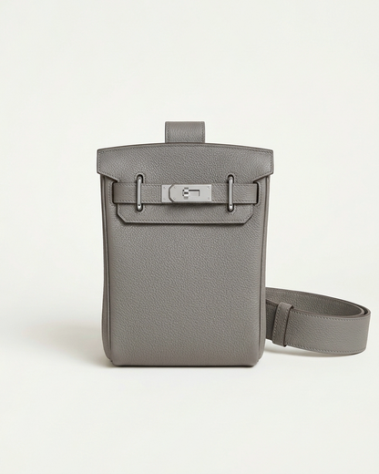 Madrid Leather Crossbody - Grey