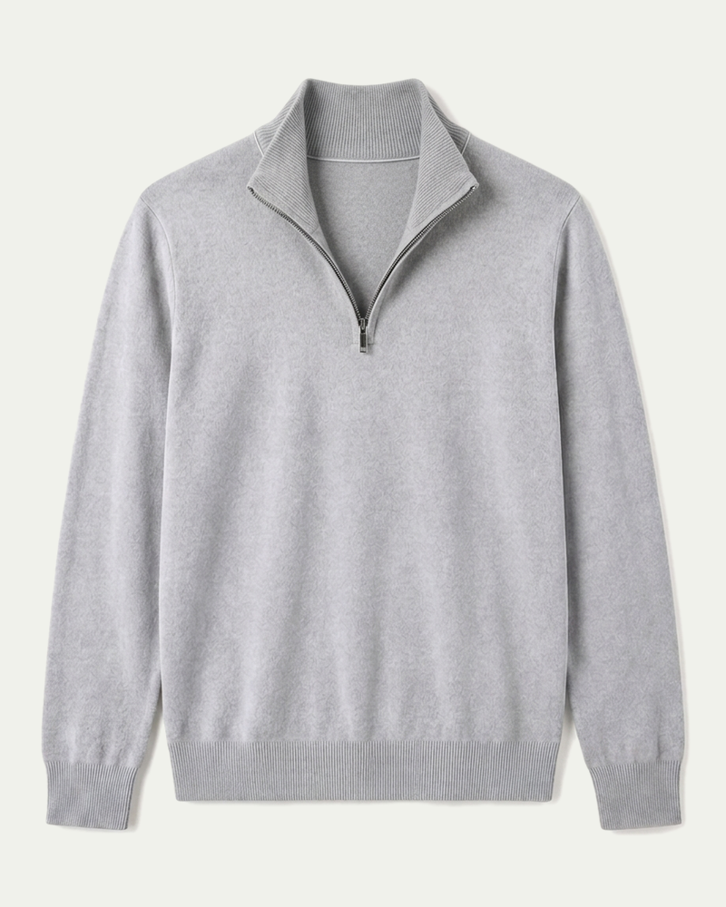 London Quarter Zip - Grey