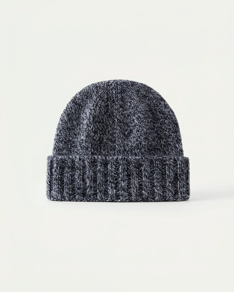Paris Cashmere Beanie - Charcoal Heater