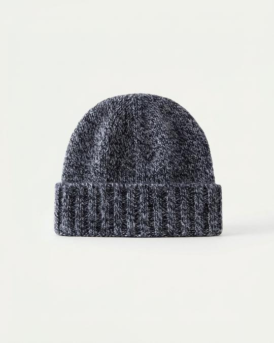 Paris Cashmere Beanie - Charcoal Heater