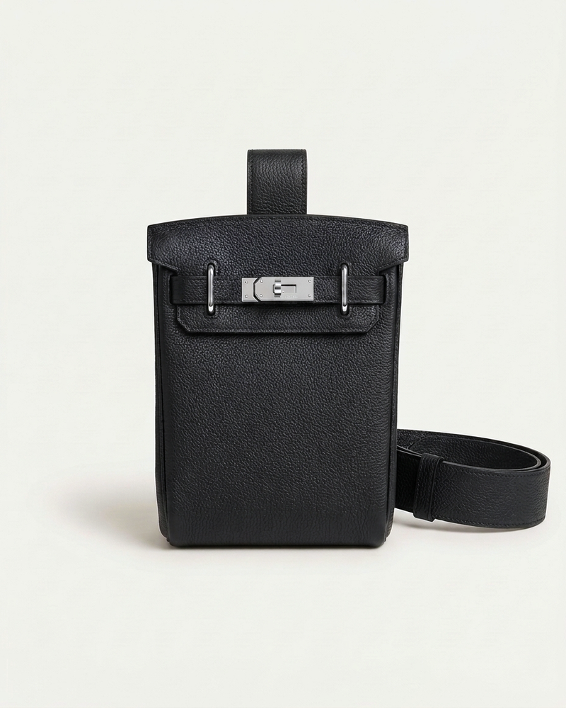 Madrid Leather Crossbody - Black