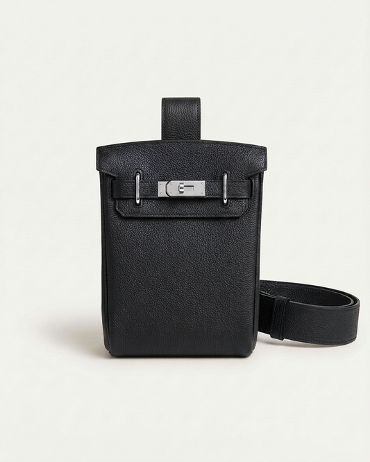 Madrid Leather Crossbody - Black