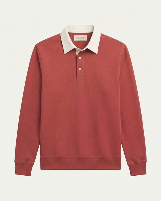 Athens Polo Knit - Red