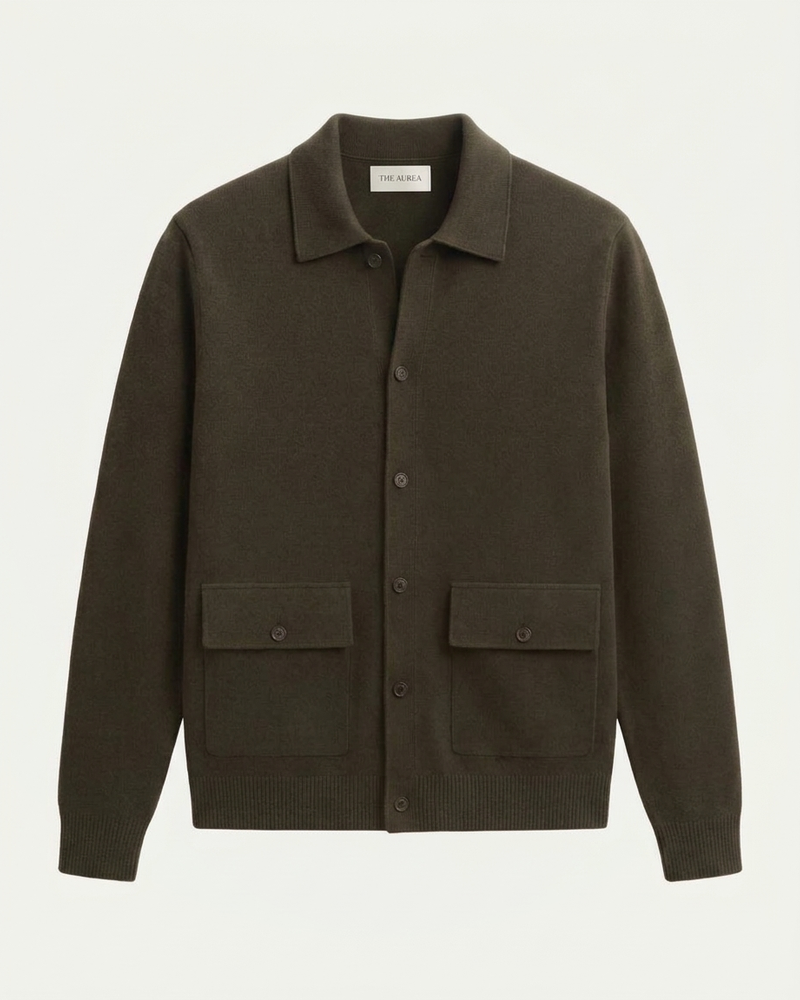 Lisbon Wool Cardigan - Olive