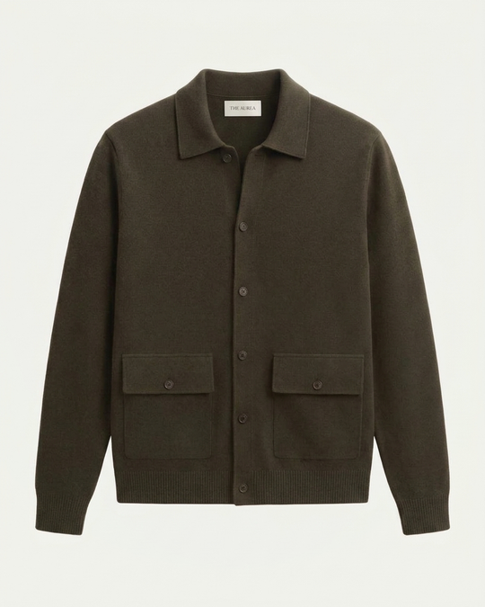 Lisbon Wool Cardigan - Olive