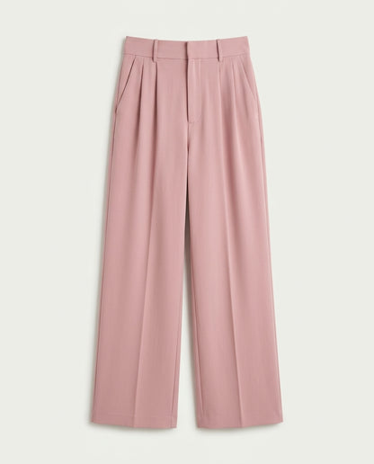 Vienna Wide-Leg Trousers - Pink