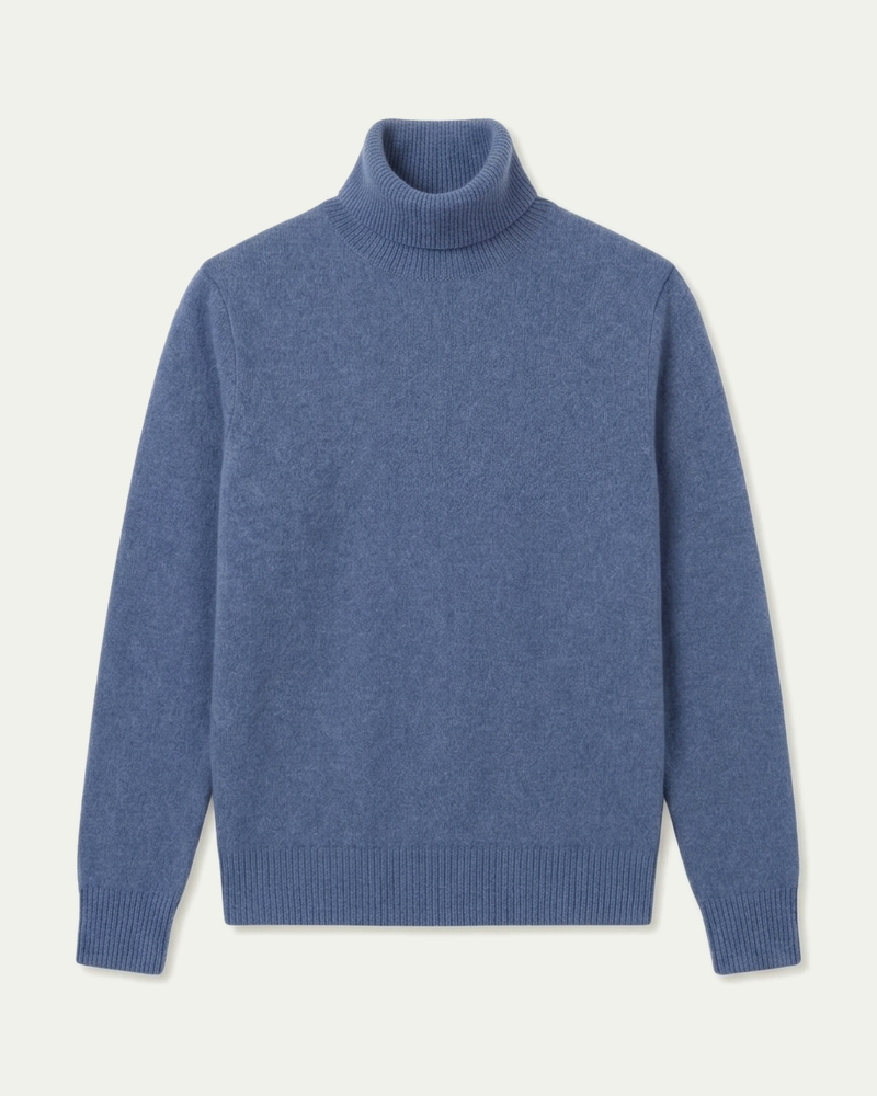 Pisa Wool Turtleneck - Blue