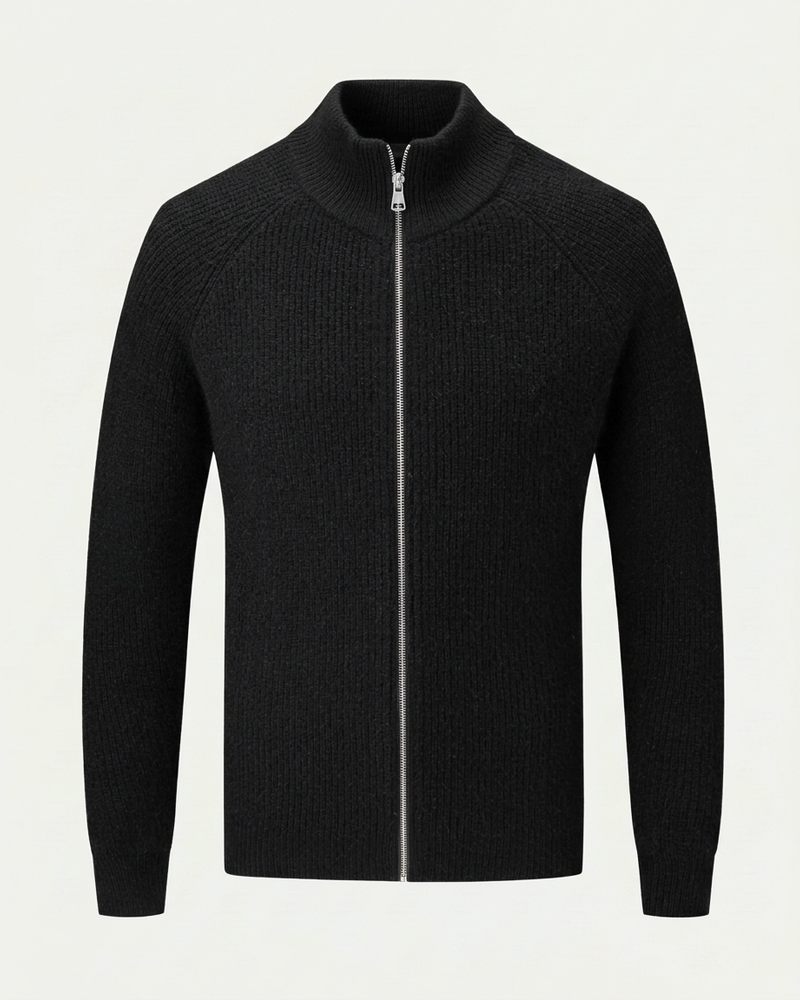 Amalfi Zipper Vest - Black