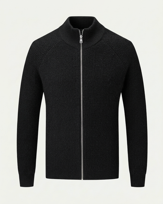 Amalfi Zipper Vest - Black