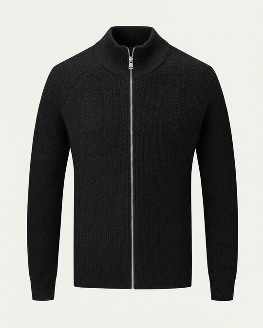 Amalfi Zipper Vest - Black
