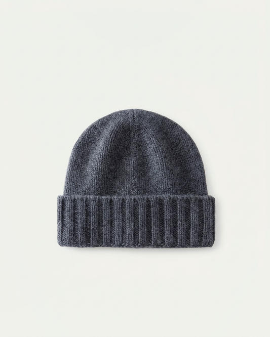 Paris Cashmere Beanie - Dark Grey