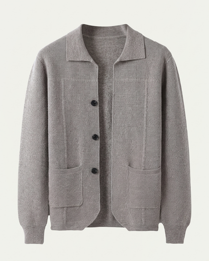 Naples Wool Button Overshirt - Camel
