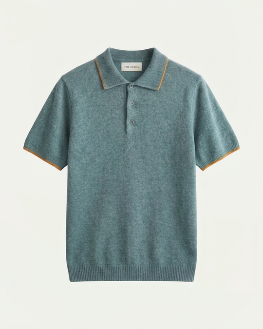 Florence Wool Knit Polo - Green