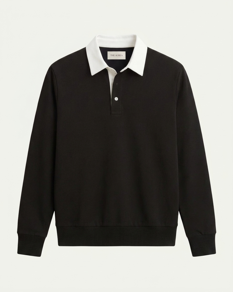 Athens Polo Knit - Black