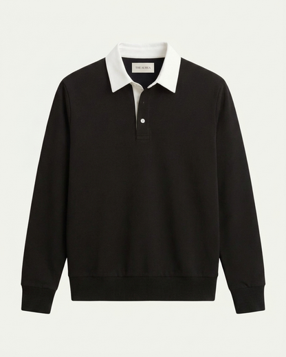 Athens Polo Knit - Black