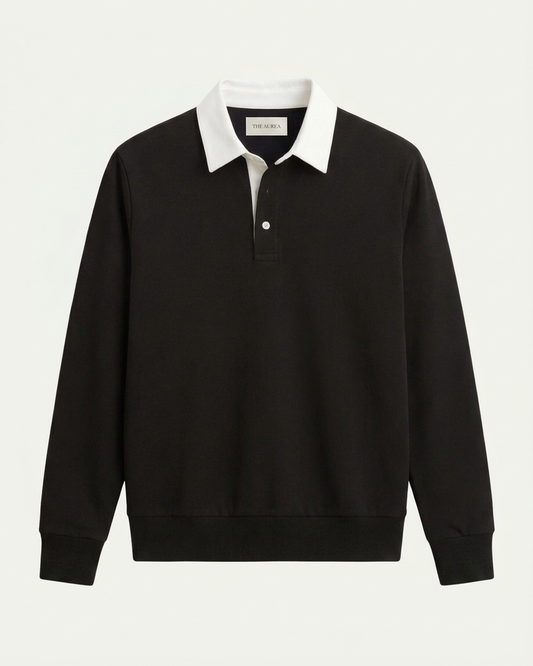 Athens Polo Knit - Black