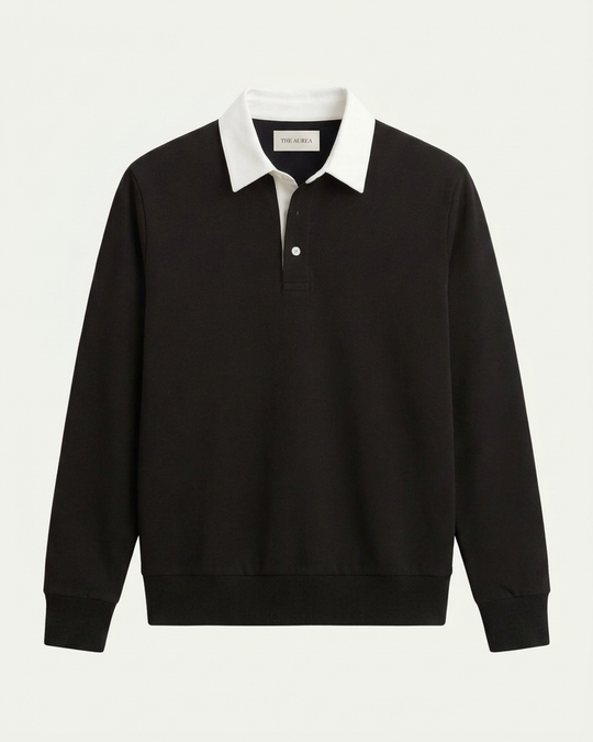 Athens Polo Knit - Black
