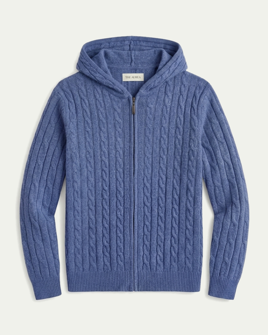 Madrid Cashmere Hoodie - Blue
