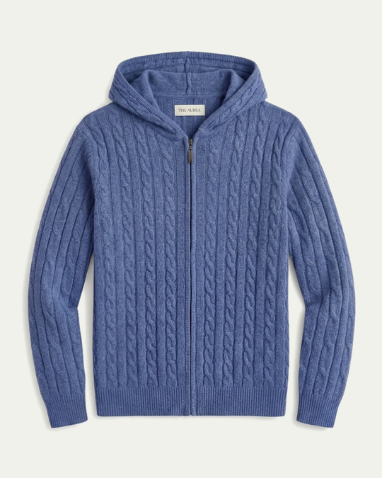Madrid Cashmere Hoodie - Blue