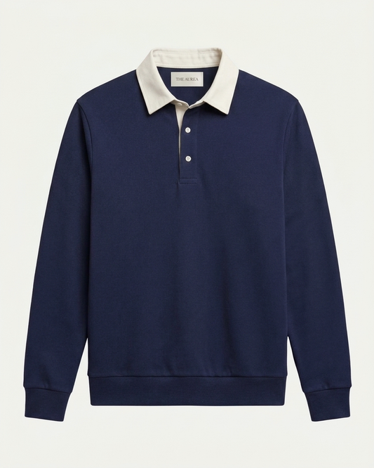 Athens Polo Knit - Navy