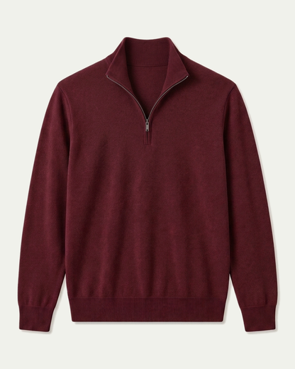 London Quarter Zip - Burgundy