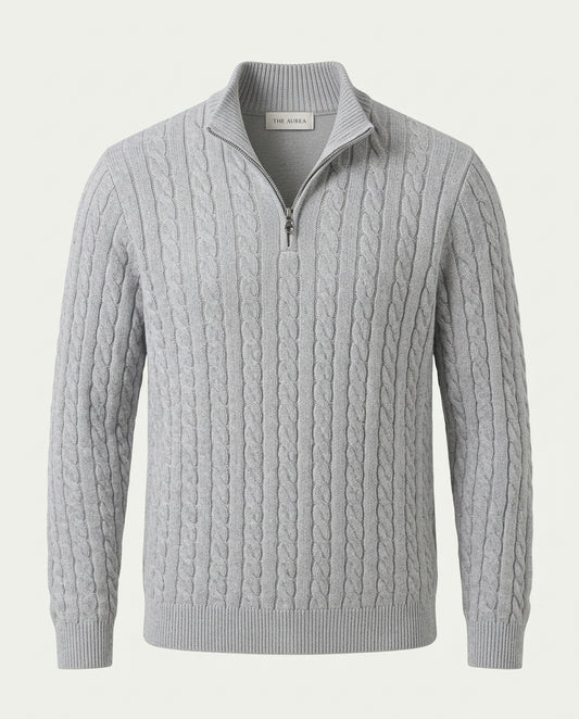 Vienna Zipped Sweater - Grey