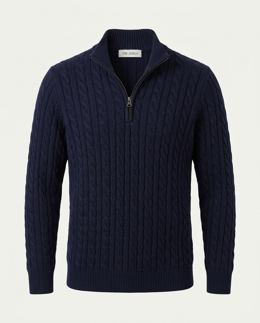 Vienna Zipped Sweater - Navy