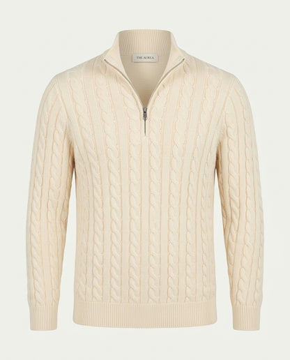 Vienna Zipped Sweater - Beige
